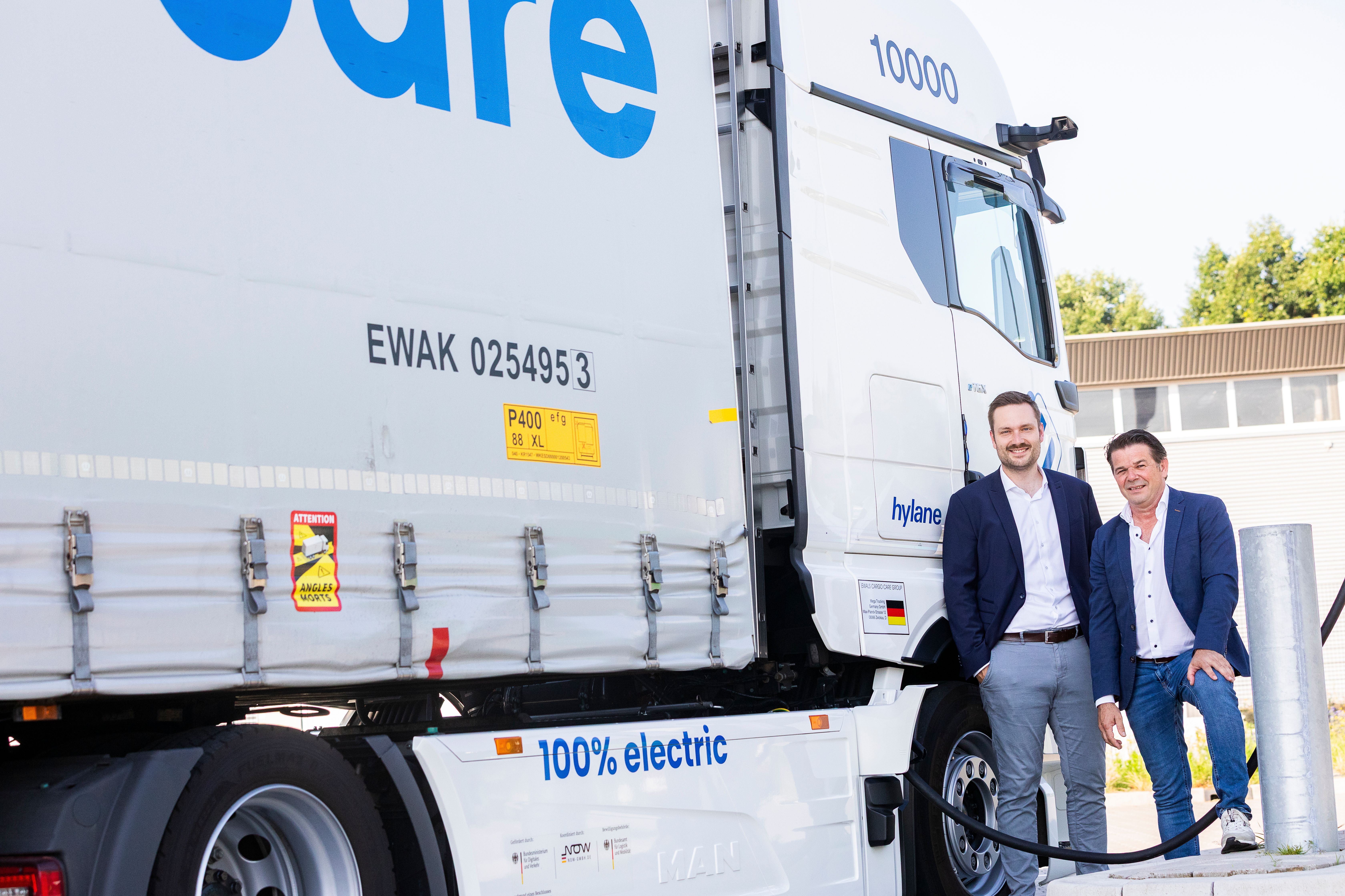 Ewals Cargo Care setzt auf batterieelektrischen Lkw von hylane